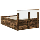 Bed Frame Smoked Oak 120 x 200 cm Engineered Wood 3408603
