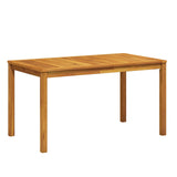 7-Piece Garden Dining Set Natural Solid Acacia Wood 3434563