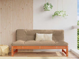 Garden Middle Sofa Solid Pine Wood Wax Brown 120 x 84 x 70 cm 865601