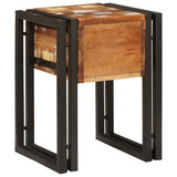 End Table with Drawer 30 x 30 x 40 cm Solid Reclaim Wood 4016716