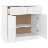 Sideboard ALTA White 77x35x73 cm Solid Wood Pine 353942