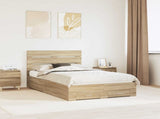 Bed Frame with Drawer Sonoma Oak 135 x 190 cm Engineered Wood 3411982