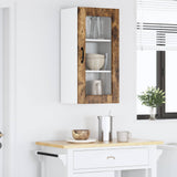 Wall Glass Cabinet LUCCA Smoked Oak 40 x 31 x 80 cm 884995