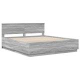 Bed Frame Grey Sonoma 180 x 200 cm Engineered Wood 3408143