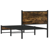 Metal Bed Frame without Mattress Smoked Oak 80x200 cm 4007823