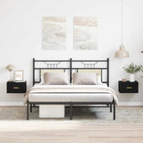 Wall-mounted Bedside Cabinet 2 pcs Black Oak 35 x 35 x 20 cm 862112
