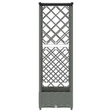 Raised Bed with Trellis and Roof Light Grey 124 x 40 x 121 cm 42032593