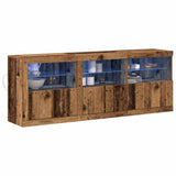 LED Sideboard Old Wood 181 x 37 x 67 cm Engineered Wood 3333111