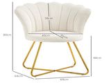Velvet-Feel Lotus Petal Accent Chair 57570482