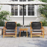 Garden Furniture 2 pcs Black 67 x 76 x 73 cm Solid Acacia Wood 367831
