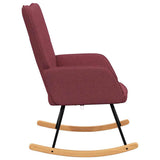 Rocking Chair Wine Red Fabric 328015