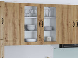 Wall Glass Cabinet LUCCA Artisan Oak 80 x 31 x 100 cm 885164