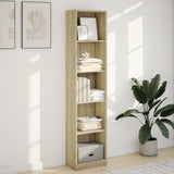 Bookcase Sonoma Oak 40x24x176 cm Engineered Wood 857794