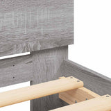 Bed Frame without Mattress Grey Sonoma 150x200 cm King Size 3207481