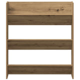 Wall Shoe Cabinet Artisan Oak 80x18x90 cm Engineered Wood 856545