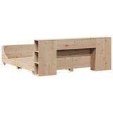 Bed Frame without Mattress 200x200 cm Solid Wood Pine 3323755