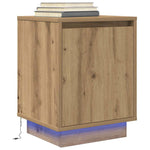 ZNTS Bedside Cabinets with LED Lights 2 pcs Artisan Oak 38x34x50 cm 861282