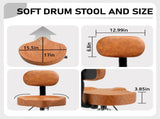 Drum Throne with Backrest, Hydraulic Drum Stool Adjustable Height, Heavy Duty Hydraulic Drum Seat 92668985
