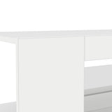TV Cabinet with LED Lights High Gloss White 90x39x30 cm 804244