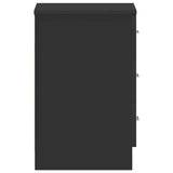 Bedside Cabinet Black 38x35x56 cm Engineered Wood 800452