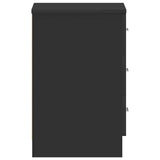Bedside Cabinet Black 38x35x56 cm Engineered Wood 800452