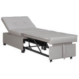 Sofa Bed Grey 194 x 50 x 82 cm Plywood 42008591