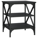 ZNTS Side Tables 2 pcs Black 40x42x50 cm Engineered Wood 825773