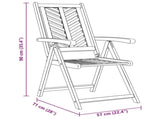 Garden Chair 8 pcs Brown 57 x 72 x 109 cm Solid Acacia Wood 3154136