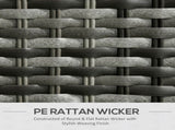 Four-Piece Rattan Set, with Glass-Top Table - Grey T3398P325108