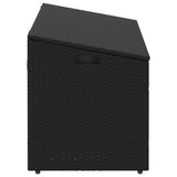Garden Storage Box Black 110x50x58 cm Poly Rattan 4104069