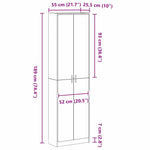 Wardrobe with Door Artisan oak 55 x 25 x 189 cm Engineered wood 3334016