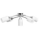 Ceiling Lamp with Ceramic Shades for 5 E14 Bulbs White Cone 289238