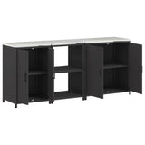 Kitchen Storage Set HATTEM 3 pcs Black Cold-rolled Steel 3392701