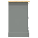 Bedside Cabinet Mexican Pine Corona Range Grey 53x39x67 cm 282617