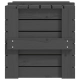 Storage Box Grey 58x40.5x42 cm Solid Wood Pine 824995