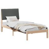 Bed frame Brown and dark grey 80 x 200 cm Solid pine wood 878780