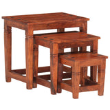 Nesting Tables 3 pcs Solid Acacia Wood 286263