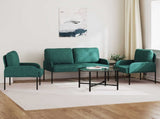 Sofa Sets 3 pcs Dark Green 115 x 56 x 80 cm Plywood 3406212