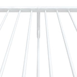 Metal Bed Frame without Mattress with Footboard White 75x190cm 350939
