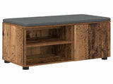 Hall Bench Old Wood 80 x 38 x 46 cm Engineered Wood and Fabric 891510