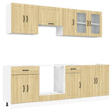 8 Piece Kitchen Cabinet Set Lucca Sonoma Oak Engineered Wood 3314834