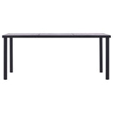 ZNTS Dining Table Black and Concrete Grey 180x90x75 cm MDF 281860