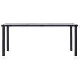 Dining Table Black and Concrete Grey 180x90x75 cm MDF 281860