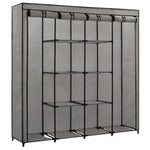 ZNTS Wardrobe with 4 Compartments Grey 175x45x170 cm 282448