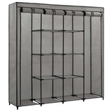 ZNTS Wardrobe with 4 Compartments Grey 175x45x170 cm 282448