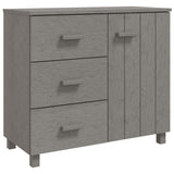 Sideboard HAMAR Light Grey 90x40x80 cm Solid Pinewood 340431