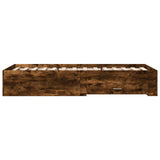 Bed Frame with Storage Smoked Oak 80 x 200 cm Engineered Wood 3429527