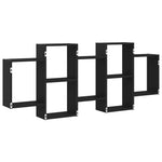 ZNTS Wall Shelf Black Oak 159x18x65 cm Engineered Wood 868064