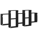 ZNTS Wall Shelf Black Oak 159x18x65 cm Engineered Wood 868064
