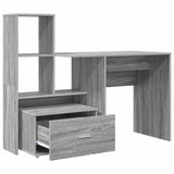 Desk Grey Sonoma 131.5 x 50 x 106.5 cm Engineered Wood 3337270